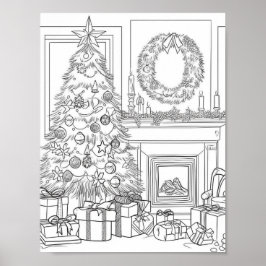 Weihnachtsbaum - Erwachsenenfarben Poster