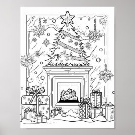 Weihnachtsbaum - Erwachsenenfarben Poster