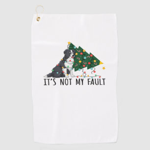 Weihnachtsbaum Es ist nicht mein Fault Border Coll Golfhandtuch