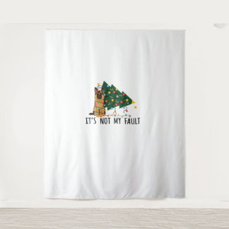 Weihnachtsbaum Es ist nicht mein Fault German Shep Wandteppich