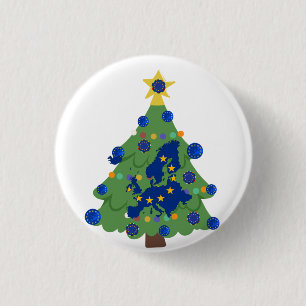 Weihnachtsbaum - Europäische Gewerkschaft EU Eur Button