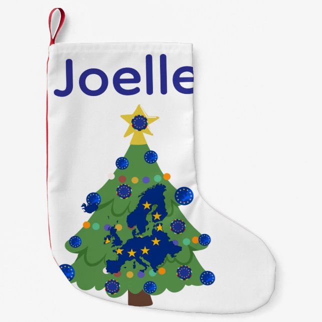 Weihnachtsbaum - Europäische Gewerkschaft | EU Eur Kleiner Weihnachtsstrumpf (Vorderseite)