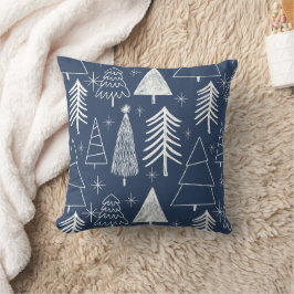 Weihnachtsbaum - Evergreen Tree - Pine Tree Blue Kissen