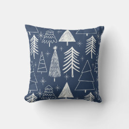 Weihnachtsbaum - Evergreen Tree - Pine Tree Blue Kissen