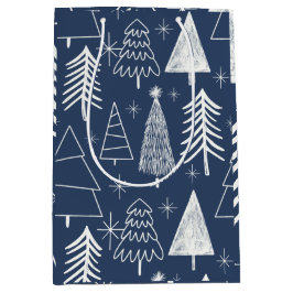 Weihnachtsbaum - Evergreen Tree - Pine Tree Blue Mittlere Geschenktüte