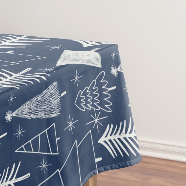 Weihnachtsbaum - Evergreen Tree - Pine Tree Blue Tischdecke (Beispiel)