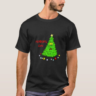 Weihnachtsbaum F Katzen Kätzchen Feiertags-Witz T-Shirt