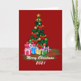 Weihnachtsbaum-Faltkarte Karte