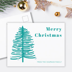Weihnachtsbaum Familienurlaub Postkarte