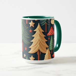 Weihnachtsbaum farbenfrohe Muster Tasse