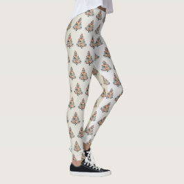 Weihnachtsbaum Farbige Skandinavien Volkskunst Leggings
