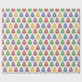 Weihnachtsbaum Farbiger Weihnachten Geschenkpapier