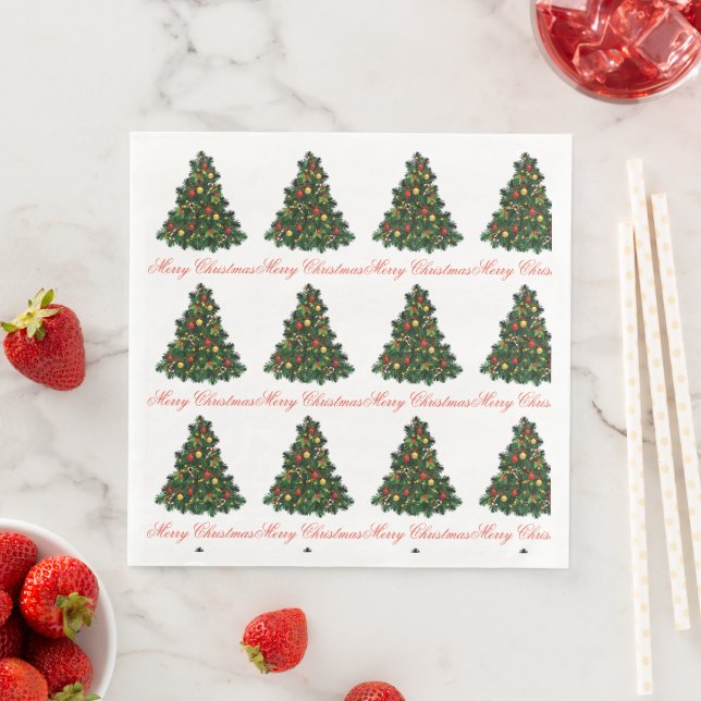 Weihnachtsbaum-Feier-Napkin Serviette (Beispiel)