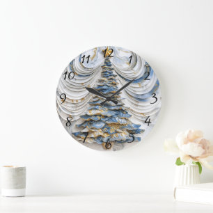 Weihnachtsbaum Feierliche Magie Große Wanduhr