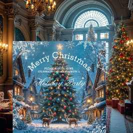 Weihnachtsbaum Feiertag Winterregenfest Schnee Einladung