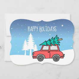 Weihnachtsbaum Feiertage Matte 5" x 7" Card & Env. Feiertagskarte