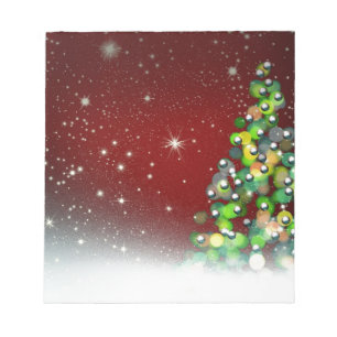 Weihnachtsbaum-Feiertags-FriedensLiebe-Schicksal Notizblock