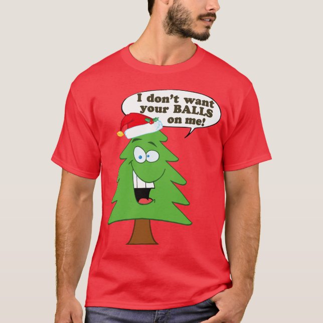 Weihnachtsbaum-Feiertags-Witz T-Shirt (Vorderseite)