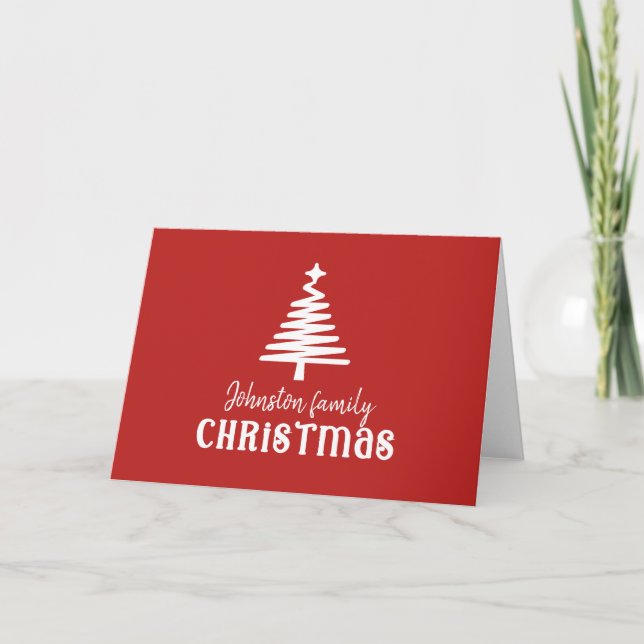 Weihnachtsbaum Feiertagskarte (Vorderseite)