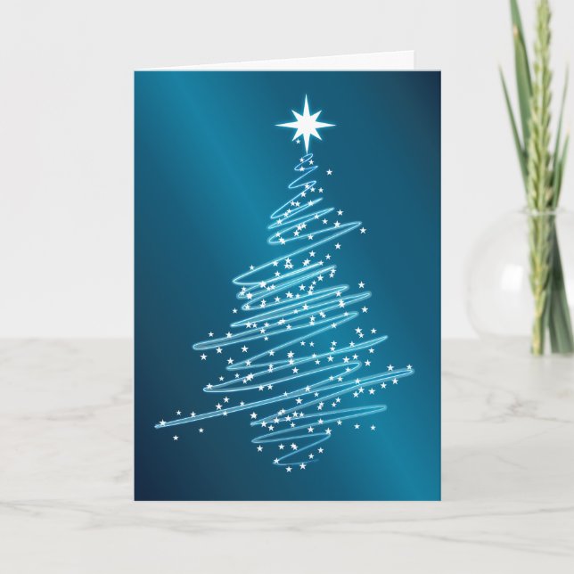 Weihnachtsbaum Feiertagskarte (Vorderseite)