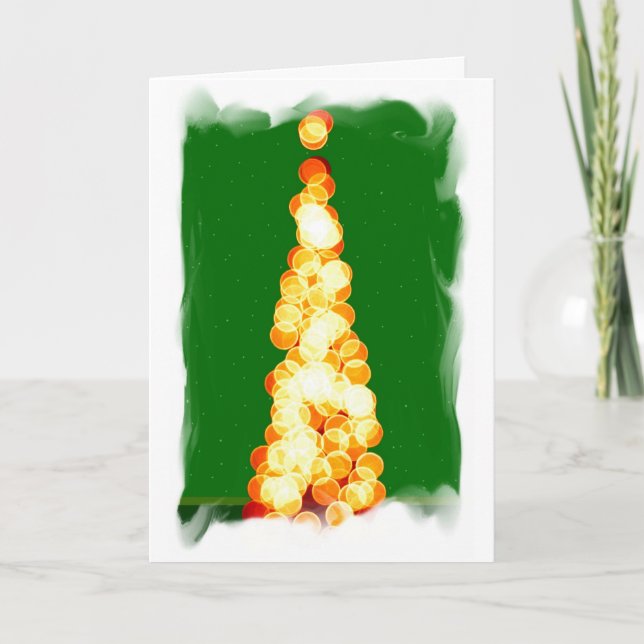 Weihnachtsbaum Feiertagskarte (Vorderseite)