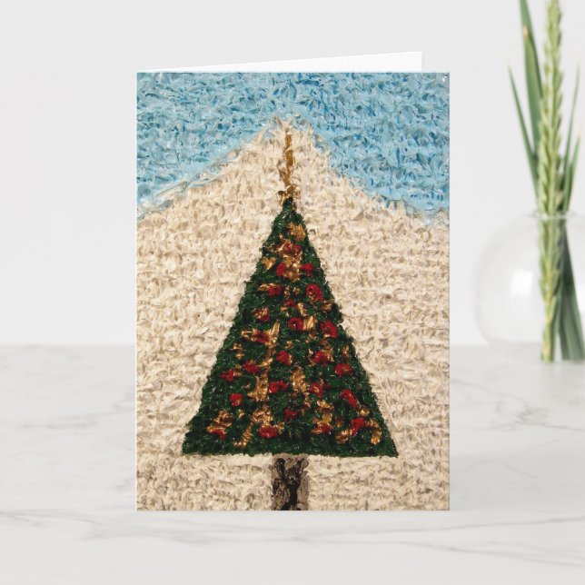 Weihnachtsbaum Feiertagskarte (Vorderseite)