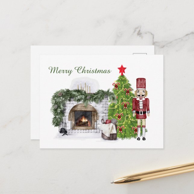 Weihnachtsbaum Feiertagspostkarte (Vorderseite/Rückseite Beispiel)