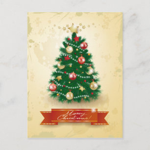 Weihnachtsbaum Feiertagspostkarte