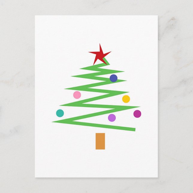 Weihnachtsbaum Feiertagspostkarte (Vorderseite)