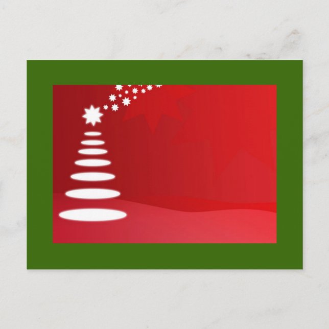 Weihnachtsbaum Feiertagspostkarte (Vorderseite)