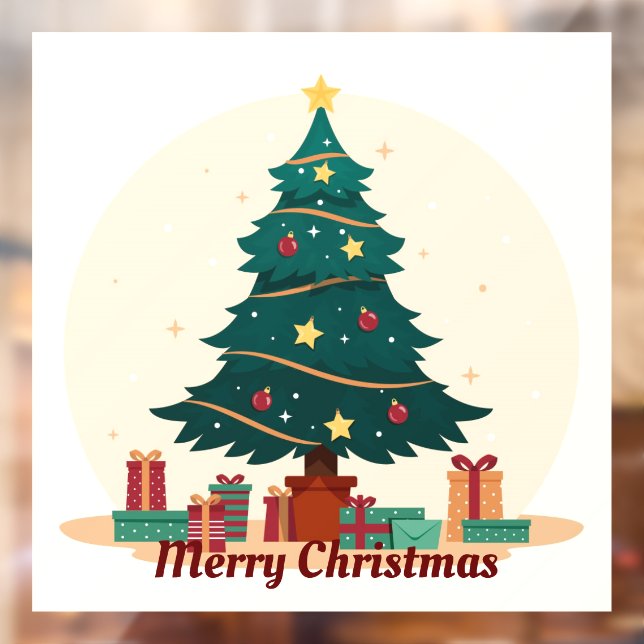 Weihnachtsbaum Fensteraufkleber (Blatt 2)