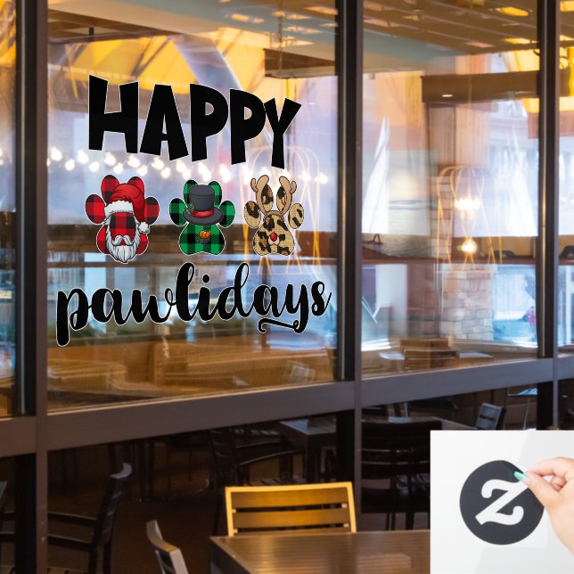 Weihnachtsbaum Fensteraufkleber (Restaurantfenster)