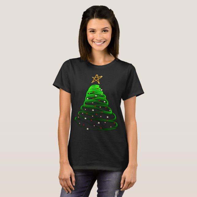 Weihnachtsbaum festliche fröhliche T-Shirt (Vorne ganz)