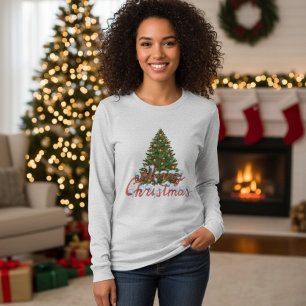 Weihnachtsbaum-Festtags-Shirt für Frauen T-Shirt
