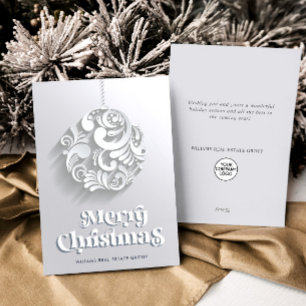 Weihnachtsbaum Firmengrüße Feiertagskarte