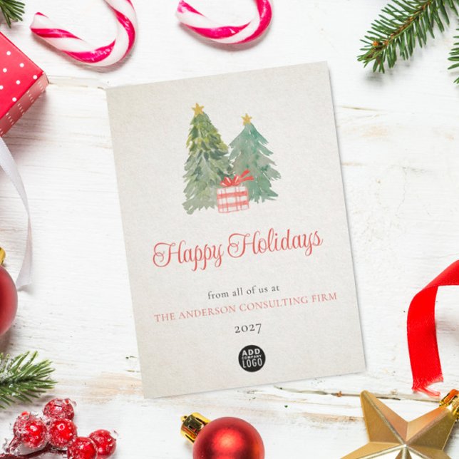Weihnachtsbaum-Firmenlogo Weihnachtskarte Einladung (Von Creator hochgeladen)