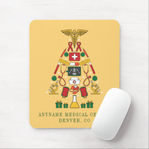 Weihnachtsbaum Firmenname Arzt Krankenschwester Mousepad