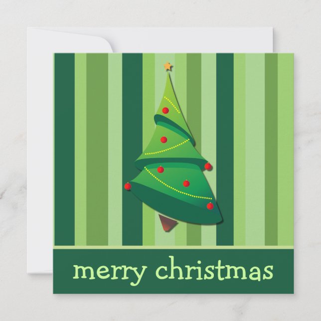 Weihnachtsbaum-Flachkarten Feiertagskarte (Vorderseite)