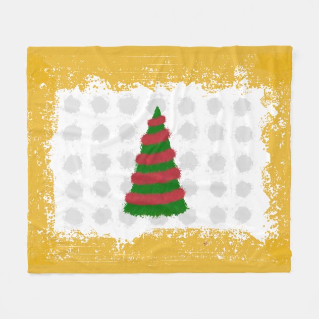 Weihnachtsbaum Fleecedecke (Vorderseite (Horizontal))