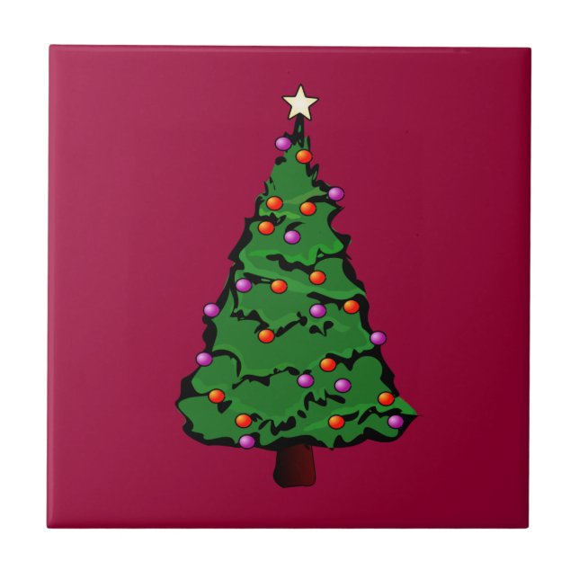 Weihnachtsbaum-Fliese Fliese (Vorderseite)