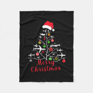 Weihnachtsbaum-Flugzeug Xmas für Männer Frauen Jug Fleecedecke