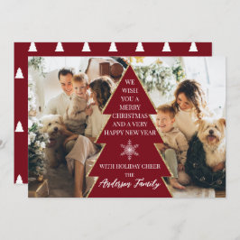 Weihnachtsbaum Foto Familienurlaubskarte Feiertagskarte