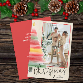 Weihnachtsbaum-Foto Feiertagskarte