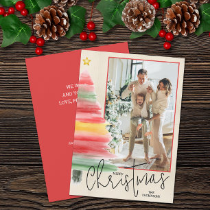 Weihnachtsbaum-Foto Feiertagskarte