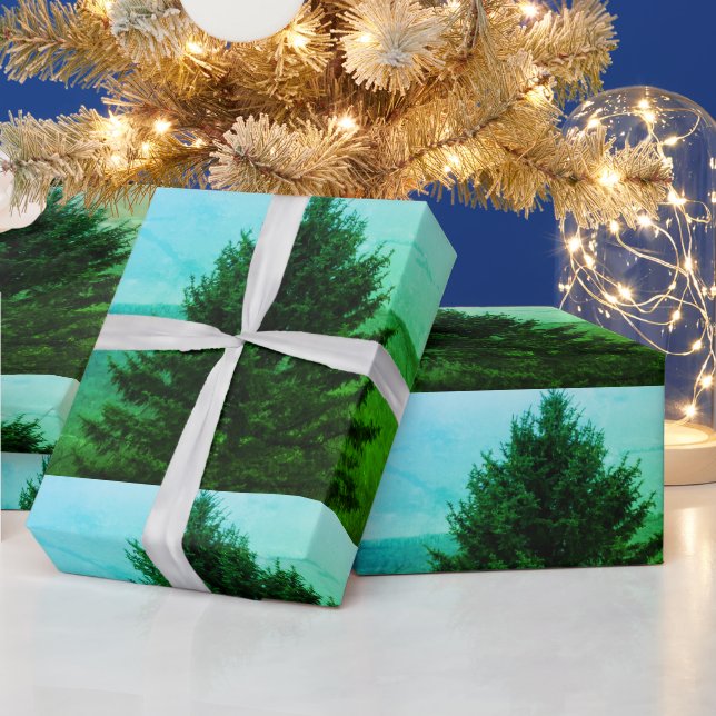Weihnachtsbaum-Foto Geschenkpapier (Feiertage)