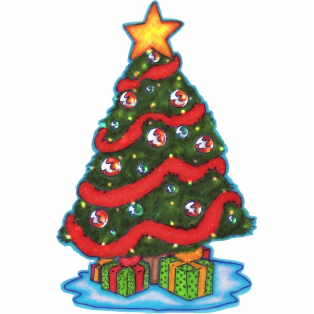 Weihnachtsbaum "Foto-Skulptur " Freistehende Fotoskulptur (Vorne)