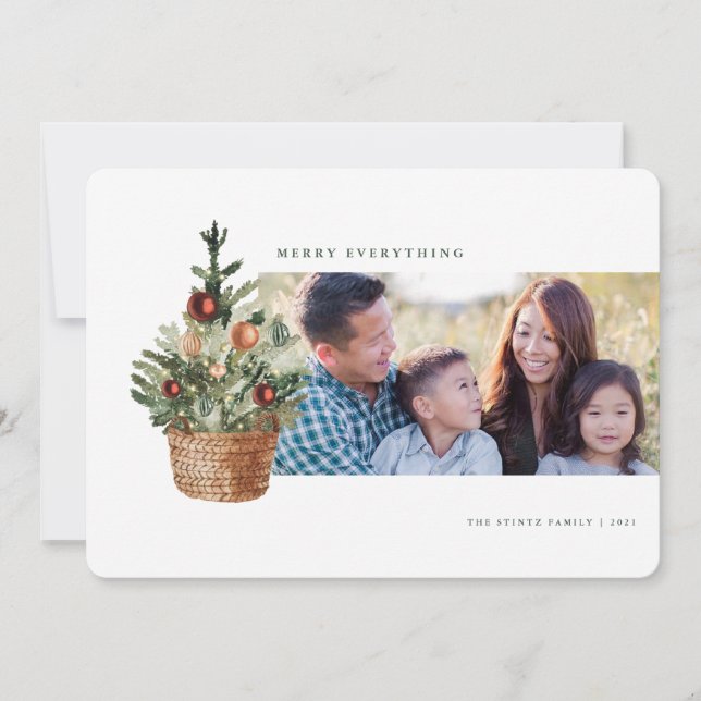 Weihnachtsbaum Foto Weihnachtskarte Einladung (Vorderseite)