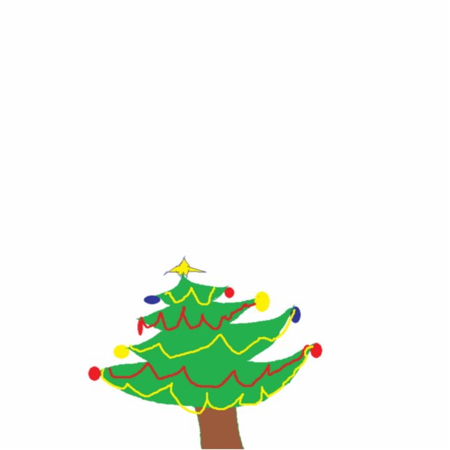 Weihnachtsbaum Fotoskulptur. Freistehende Fotoskulptur (Vorne)