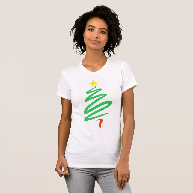 Weihnachtsbaum Frauentee T-Shirt (Vorne ganz)