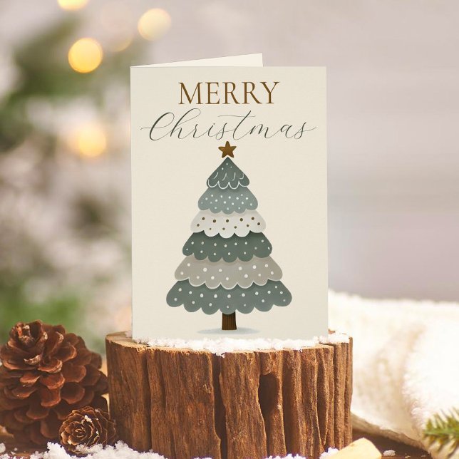 Weihnachtsbaum frohe Weihnachten (Christmas Tree Merry Christmas Card without Photos)